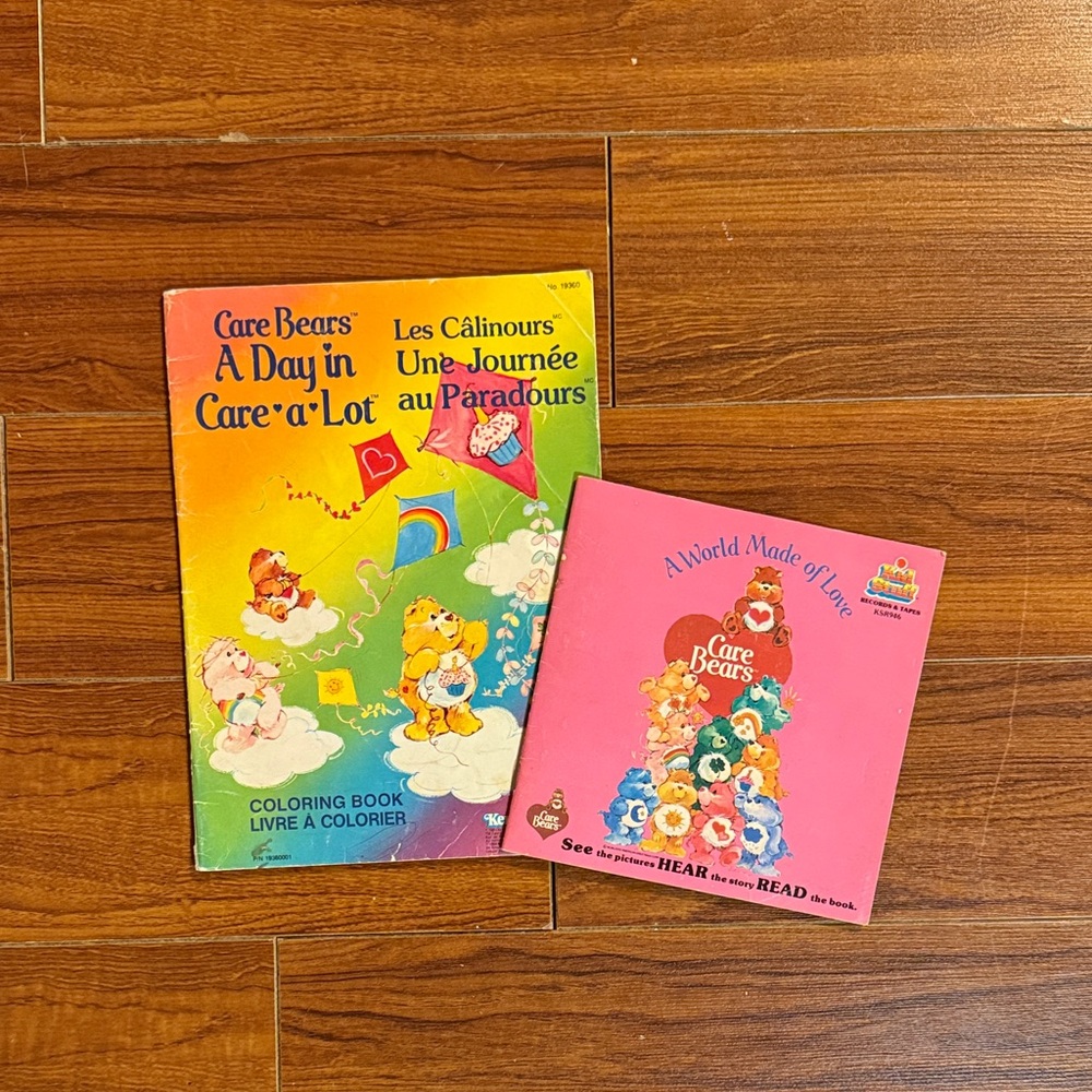 Two vintage Care Bear Books